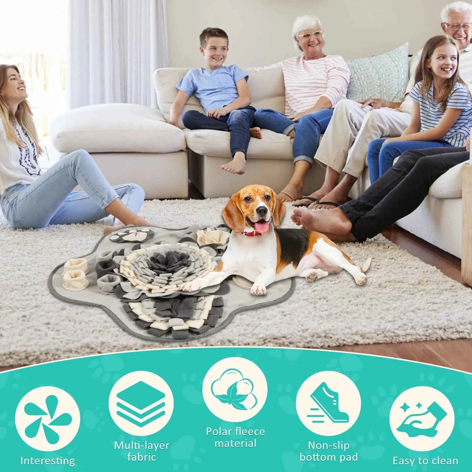 Dog Snuffle Mat – Anxiety Relief Feeding Toy - Mivyoo