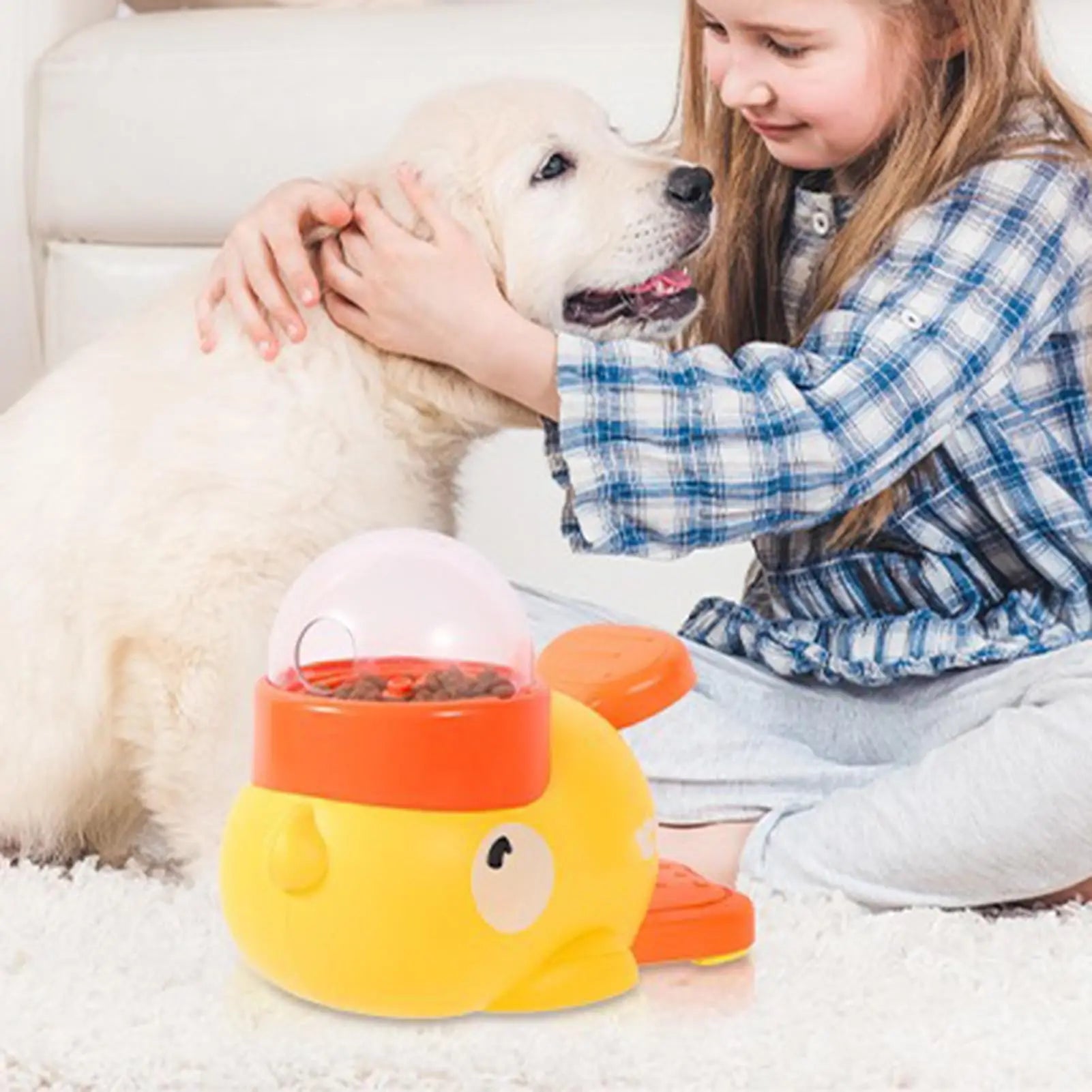 Duck Dog Slow Feeder Toy – Interactive Food Dispenser for Small & Medium Pets - Mivyoo