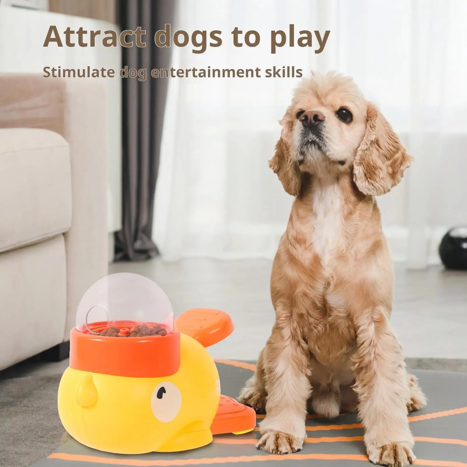 Duck Dog Slow Feeder Toy – Interactive Food Dispenser for Small & Medium Pets - Mivyoo