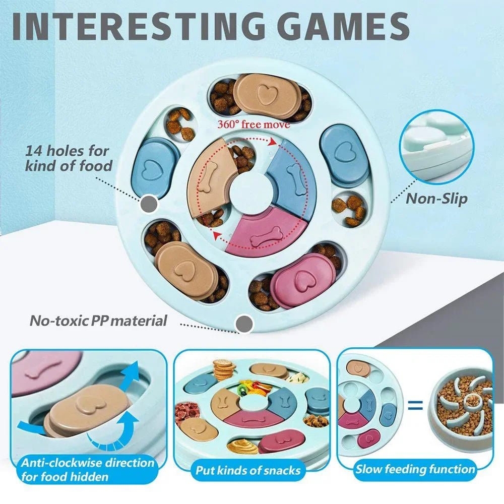 Dog Puzzle Feeder – Interactive Slow Feeding Toy - Mivyoo